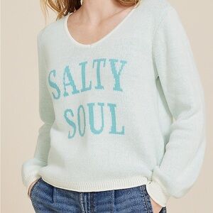 Maurices Soft Salty Soul Beach V Neck Sweater XXL